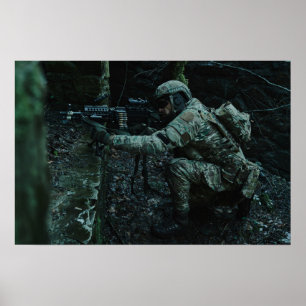 Poster Kunst Militair Soldaat