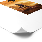 Poster Kunst Militaire Actie Scène (Hoek)