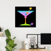Poster, Kunst - Rainbow Martini Poster (Thuiskantoor)