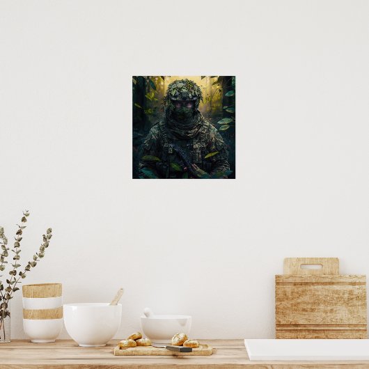 Poster Kunst Soldaat (Keuken)