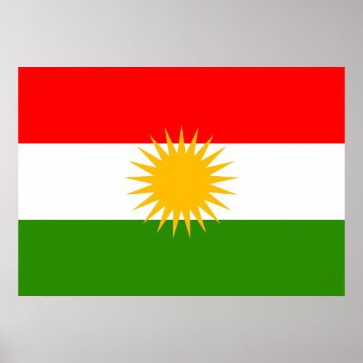 Poster Kurdistan Flag (Devant)