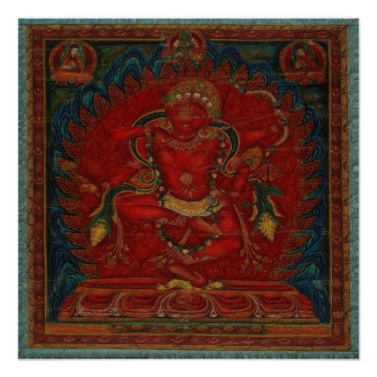 Poster Kurukulla du bouddhisme tibétain (Devant)