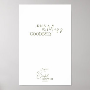 Poster "Kus de juffrouw gedag!" voor een bruidsmei