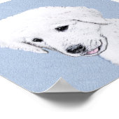 Poster Kuvasz Peinture - Cute Original Chien Art (Coin)