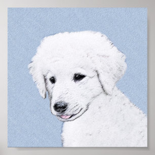 Poster Kuvasz Peinture - Cute Original Chien Art