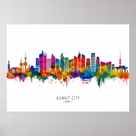 Poster Kuwait City Kuwait Skyline (Devant)