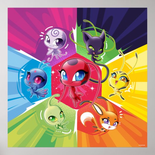 Poster Kwamis coloré (Devant)