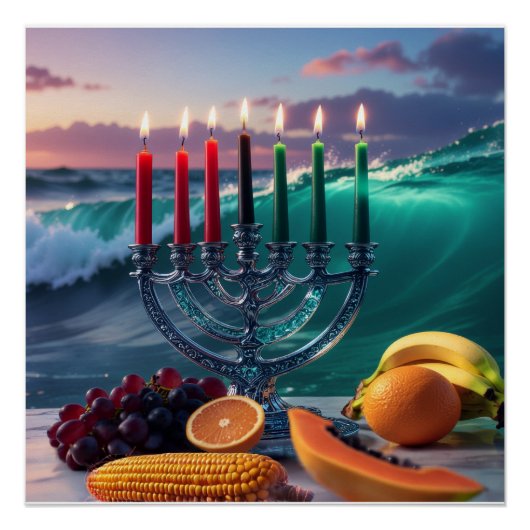 POSTER KWANZAA - 7 NUITS - KINARA (Devant)