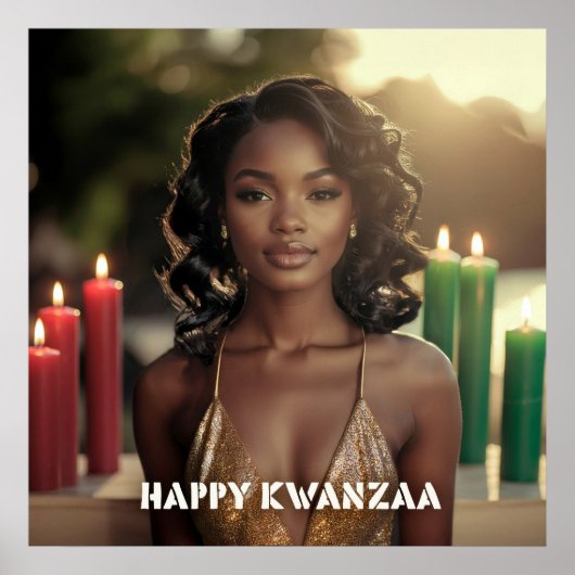 POSTER KWANZAA - JOYEUX KWANZAA - (Devant)