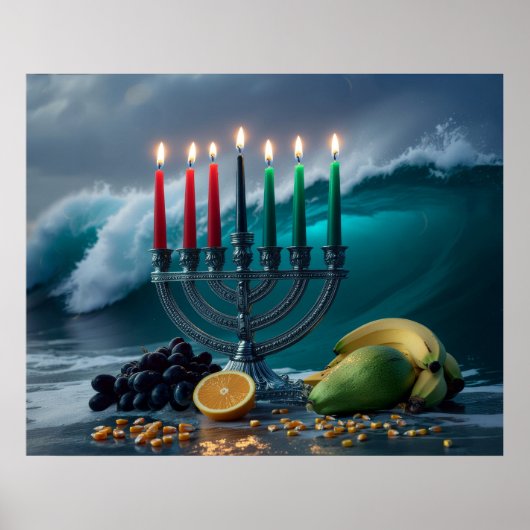 Poster KWANZAA - KINARA et MAZAO - (Devant)