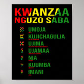 Poster Kwanzaa - Nguzo Saba - La conception des sept prin (Devant)