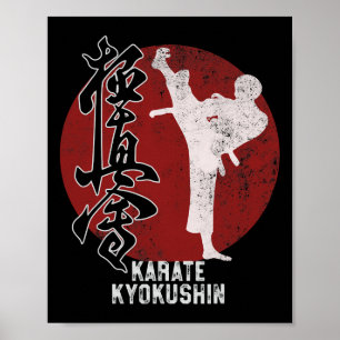 Poster Kyokushin Karate Japonais Cadeau d'art martial