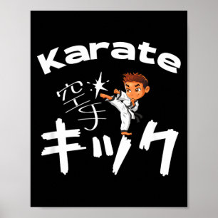 Poster Kyokushin Kenpo Shotokan Karaté pour garçons fille