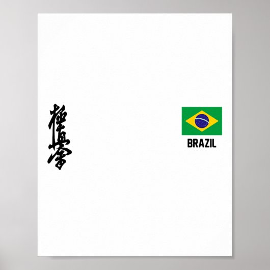 Poster Kyokushinkai Karaté Brésil Dojo Entraînement Brési (Devant)