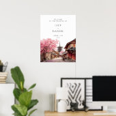 Poster Kyoto Japan Wedding Welcome Sign (Bureau à domicile)