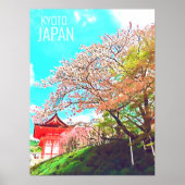 Poster Kyoto Japon Cherry Blossom photographie de voyage (Devant)