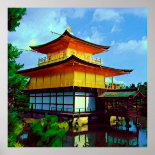 Poster Kyoto - KINKAU - Pavillon d'or