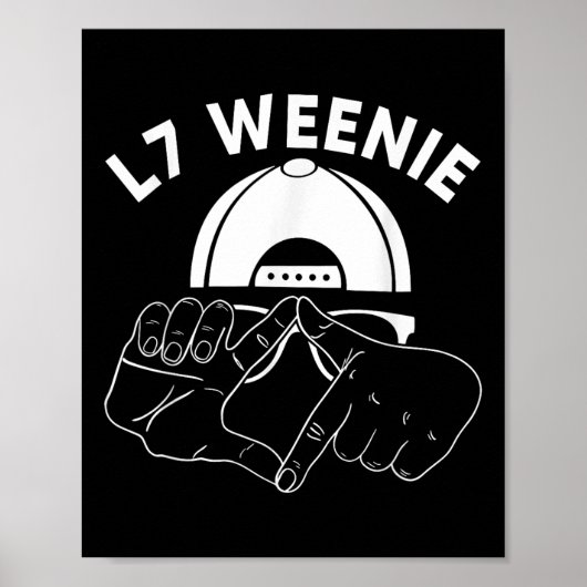 Poster L7 Weenie Loser Mains Funny 90s Baseball Softball (Devant)
