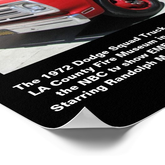 Poster L.A. County Fire Dept Squad-51 Imprimer (Coin)