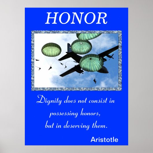 Poster L’honneur commande le noble esprit du champ de bat (Devant)