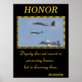 Poster L’honneur s’achève avec la force inflexible des mi (Devant)