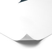 Poster L Lettre Monogramme Fleurs Blanches et Feuillage (Coin)