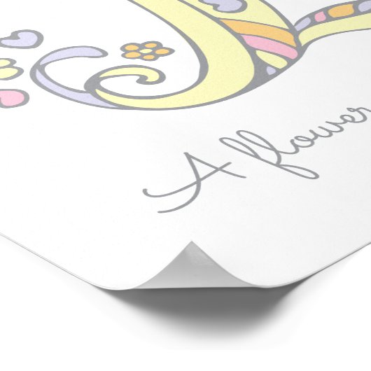 Poster L monogramme art Lily (Coin)