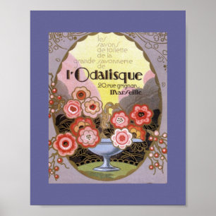 Poster l Odalisque Étiquette de parfum