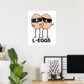 Poster L-OEufs Funny Egg Pun (Bureau à domicile)