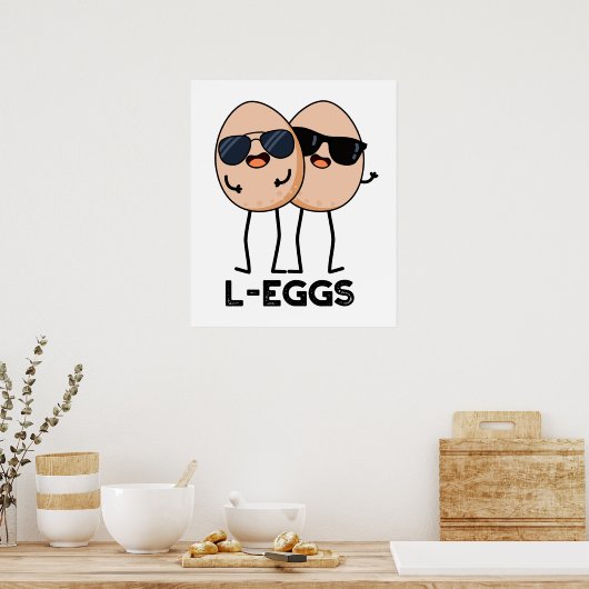 Poster L-OEufs Funny Egg Pun (Cuisine)
