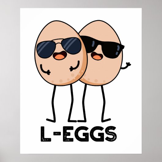 Poster L-OEufs Funny Egg Pun (Devant)
