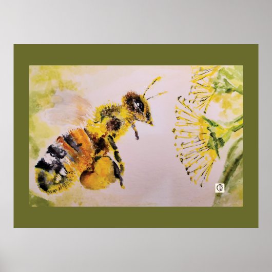 Poster la abeja y la flor (Devant)