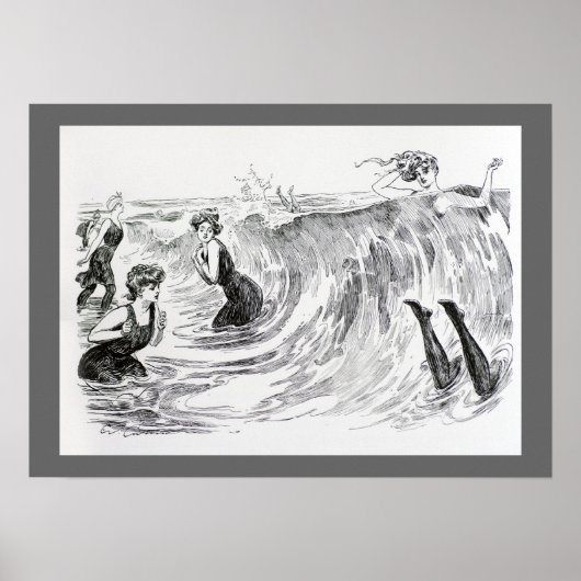 Poster La baignade dans la mer (Devant)