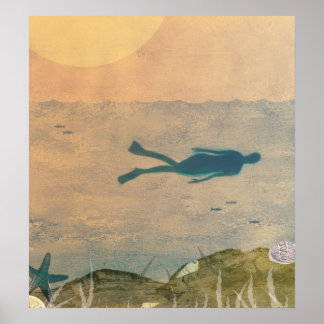 Poster La baignade dans l'océan