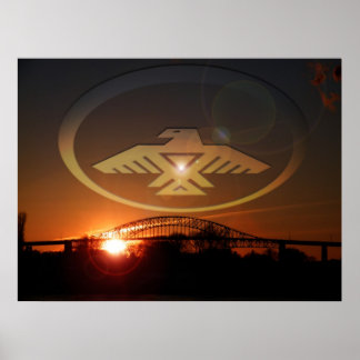 Poster La baignade en soirée