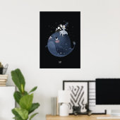Poster LA BALEINE DE LA LUNE D'EAU par Alexandra Dikaia (Bureau à domicile)