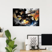 Poster La balise sur l'affiche (Bureau à domicile)