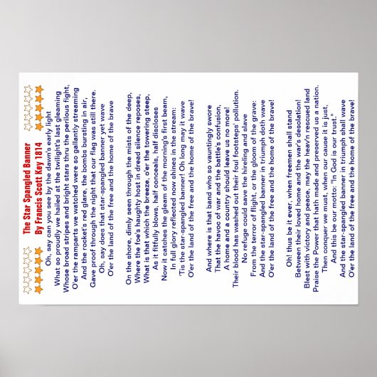 Poster La bannière étoilée * (Devant)