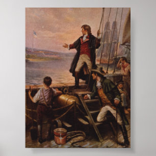 Poster La bannière étoilée Light Edward Percy Moran