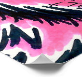 Poster La Baroness™ et son loup-garou rose (Coin)