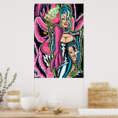 Poster La Baroness™ et son loup-garou rose (Cuisine)