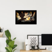 Poster La bataille commence - Dragon contre Pégase (Bureau à domicile)