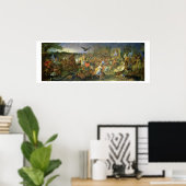 Poster La bataille d'Arbela (ou Gaugamela) 331 avant JC,  (Bureau à domicile)