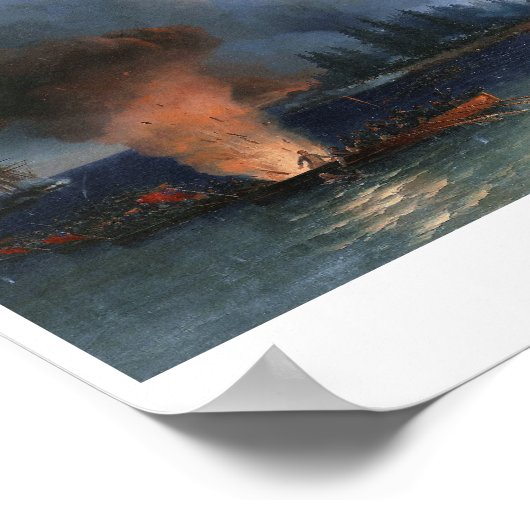 Poster La bataille de Bomarsund Ivan Aivazovsky (Coin)