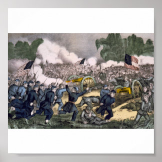 Poster La bataille de Gettysburg, Pa. 3 juillet. 1863