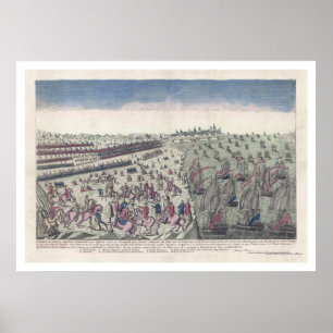 Poster La bataille de la copie 1781 de Yorktown