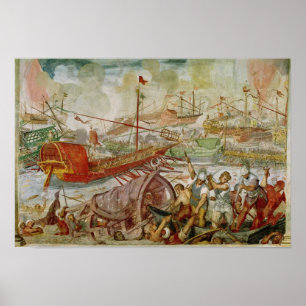 Poster La bataille de Lepanto, octobre 1571, 1600