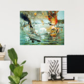 Poster La bataille de Manille Bay Guerre espagnole-améric (Bureau à domicile)