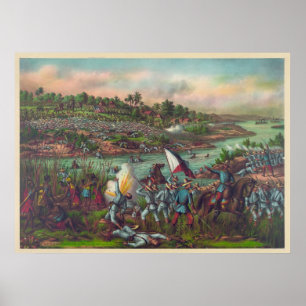 Poster La bataille de Manille Paceo Guerre Philippine-amé