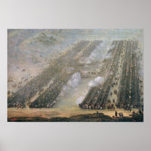 Poster La bataille de Poltava, 1750